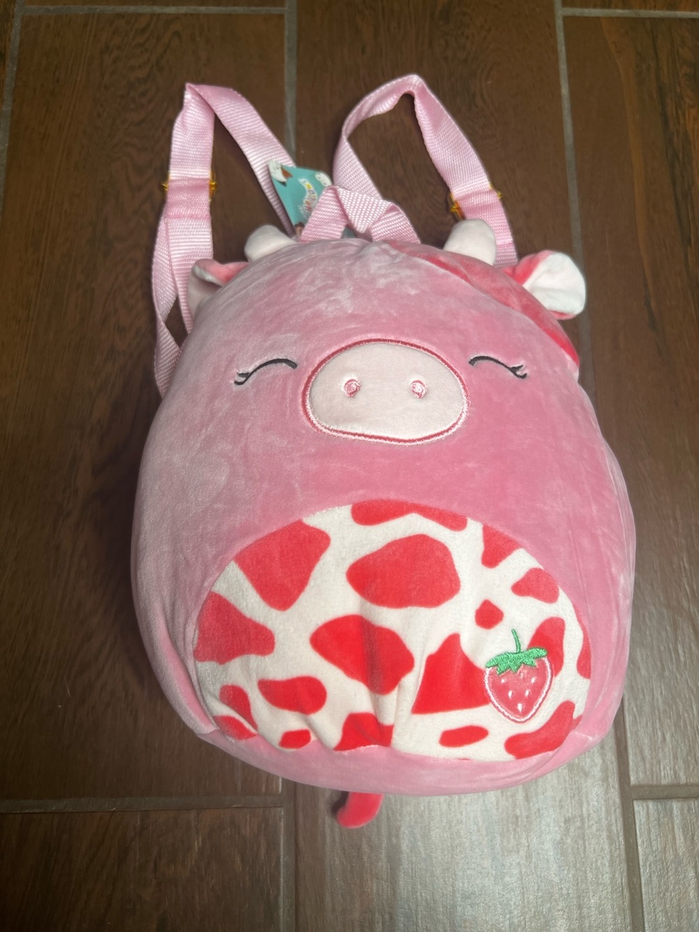 Calynda Strawberry Cow Backpack Squishmallow Exclusive NWT - Picture 1 of 3